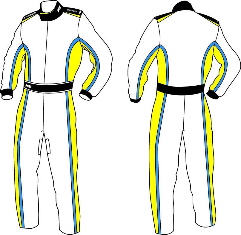 X'Zuit overall voor kartsport CIK-FIA homologatie patroon 3