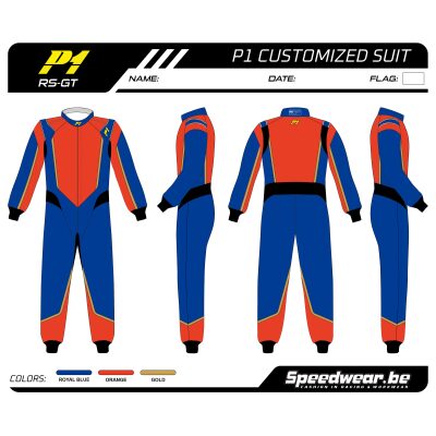 Race overall autosport van P1 - Volledig op maat PATROON 9