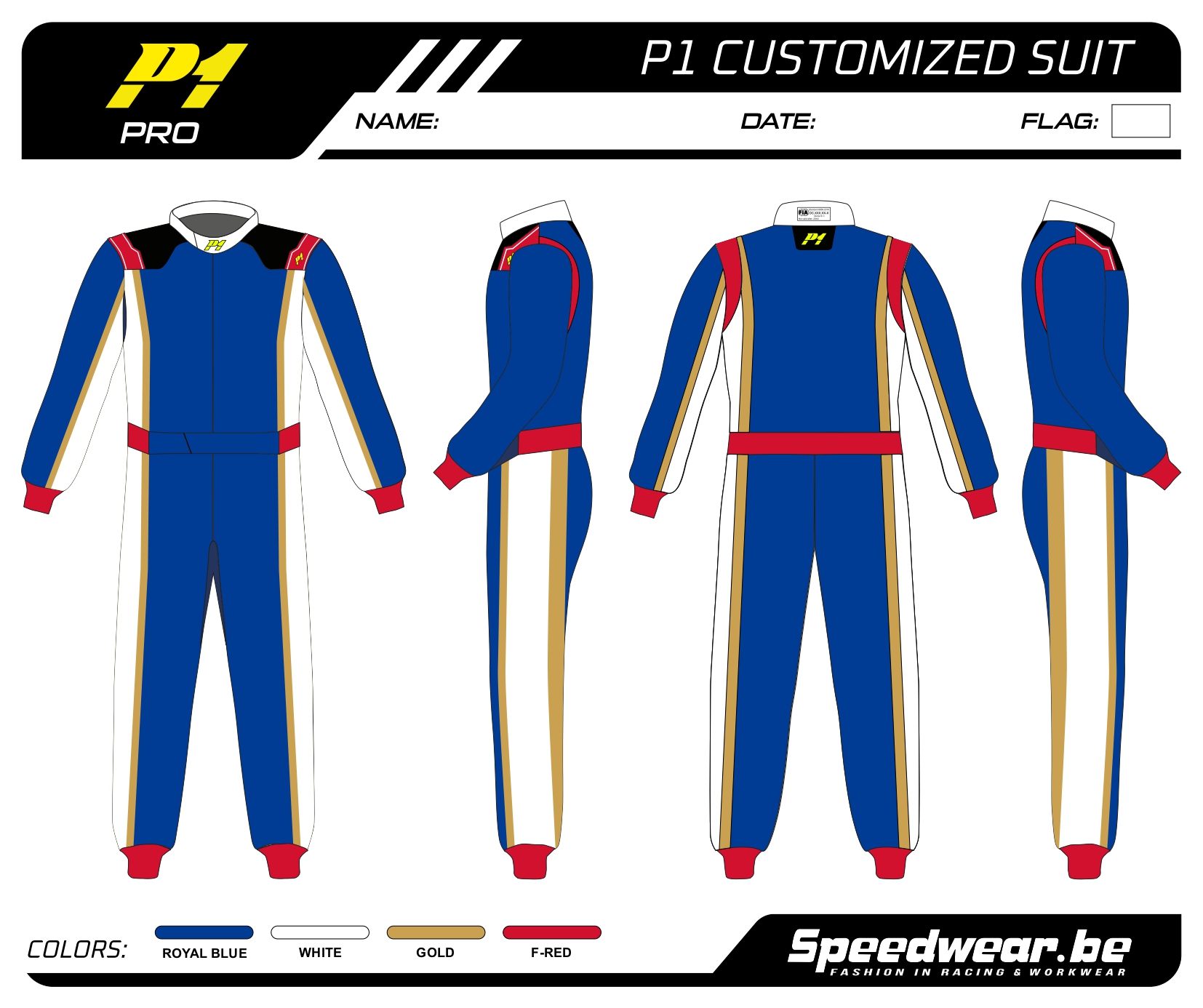 P1 FIA Race overall - Volledig op maat PATROON PRO 5