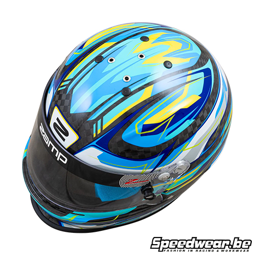 Zamp Kart Helm KIDS RZ 48 Carbon Blauw - Afbeelding 3