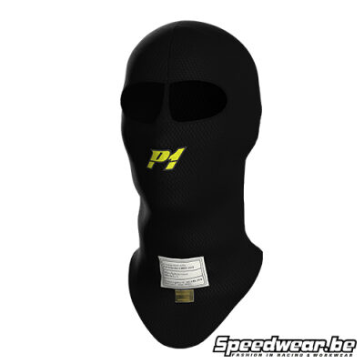 P1 Advanced Racewear X-Flow Helmmuts – FIA-gekeurd – Black – Eyehole