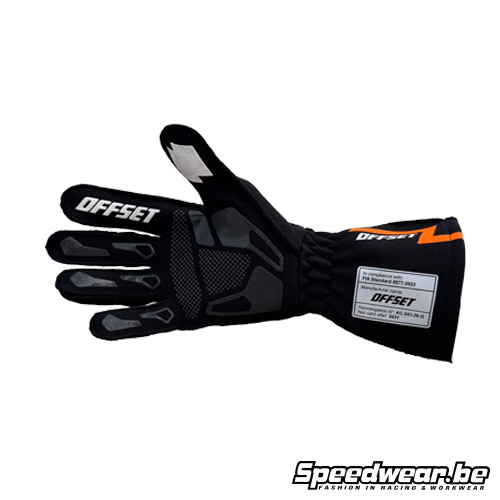OFFSET CONCEPT Karting FIA Homologated Handschoenen Zwart Oranje