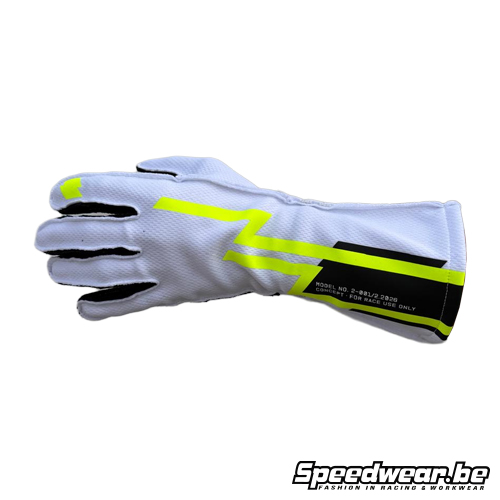 OFFSET Karting Handschoen CONCEPT FIA Wit Fluo Geel