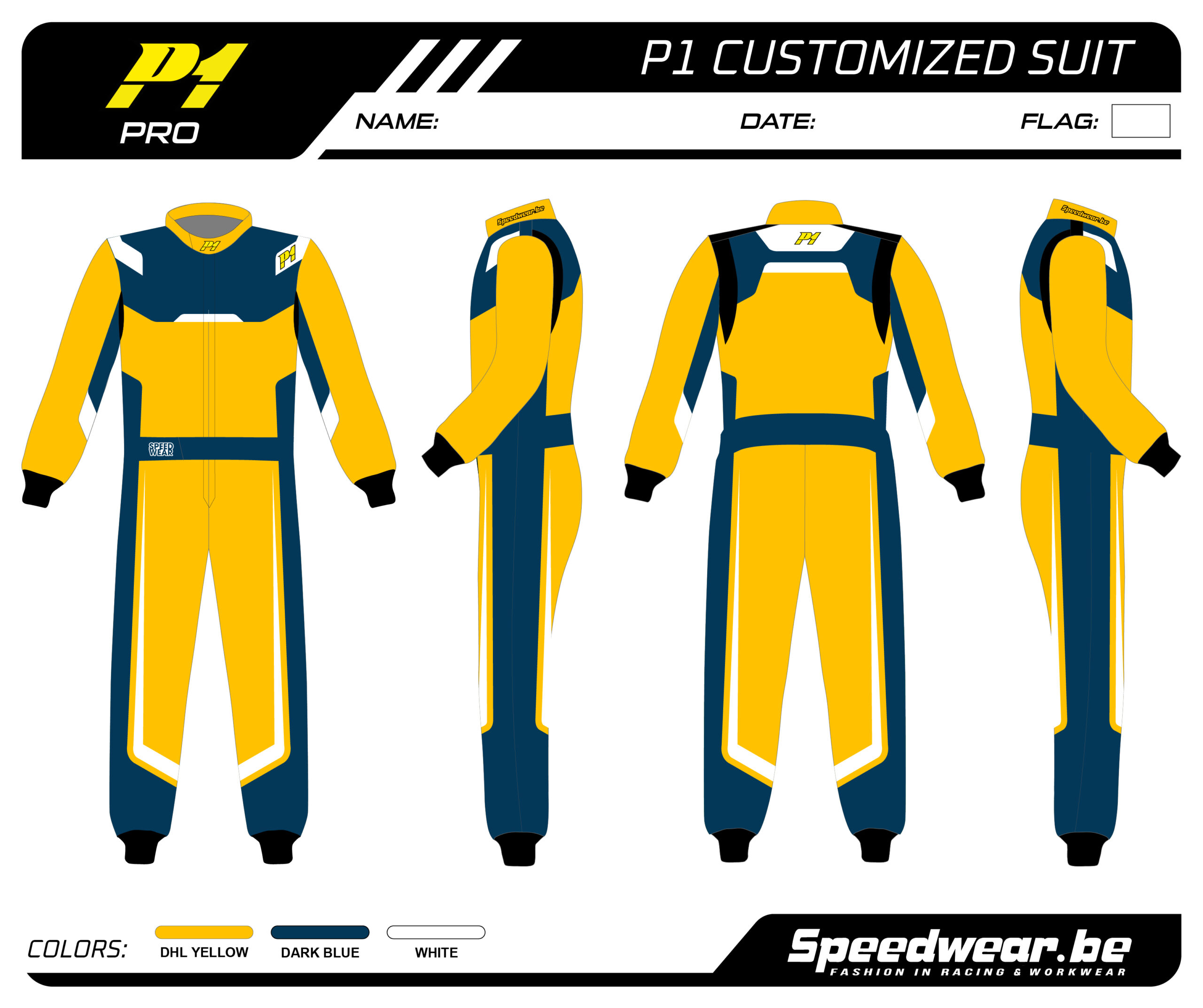 Racepak autosport van P1 – Volledig op maat PATROON 11