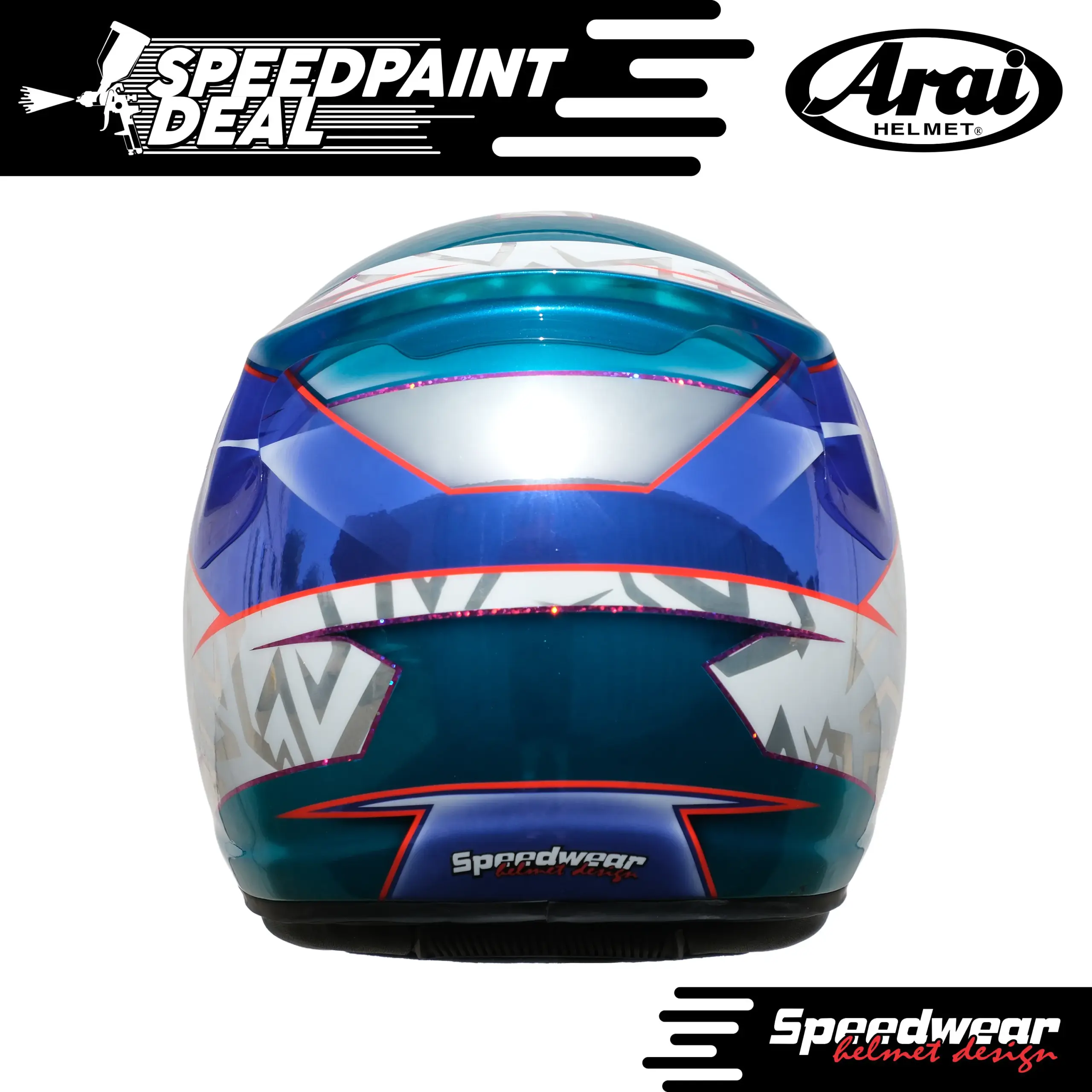 SpeedPaint Deal Arai CK6 Karthelm Small met Chroom Design - Afbeelding 2