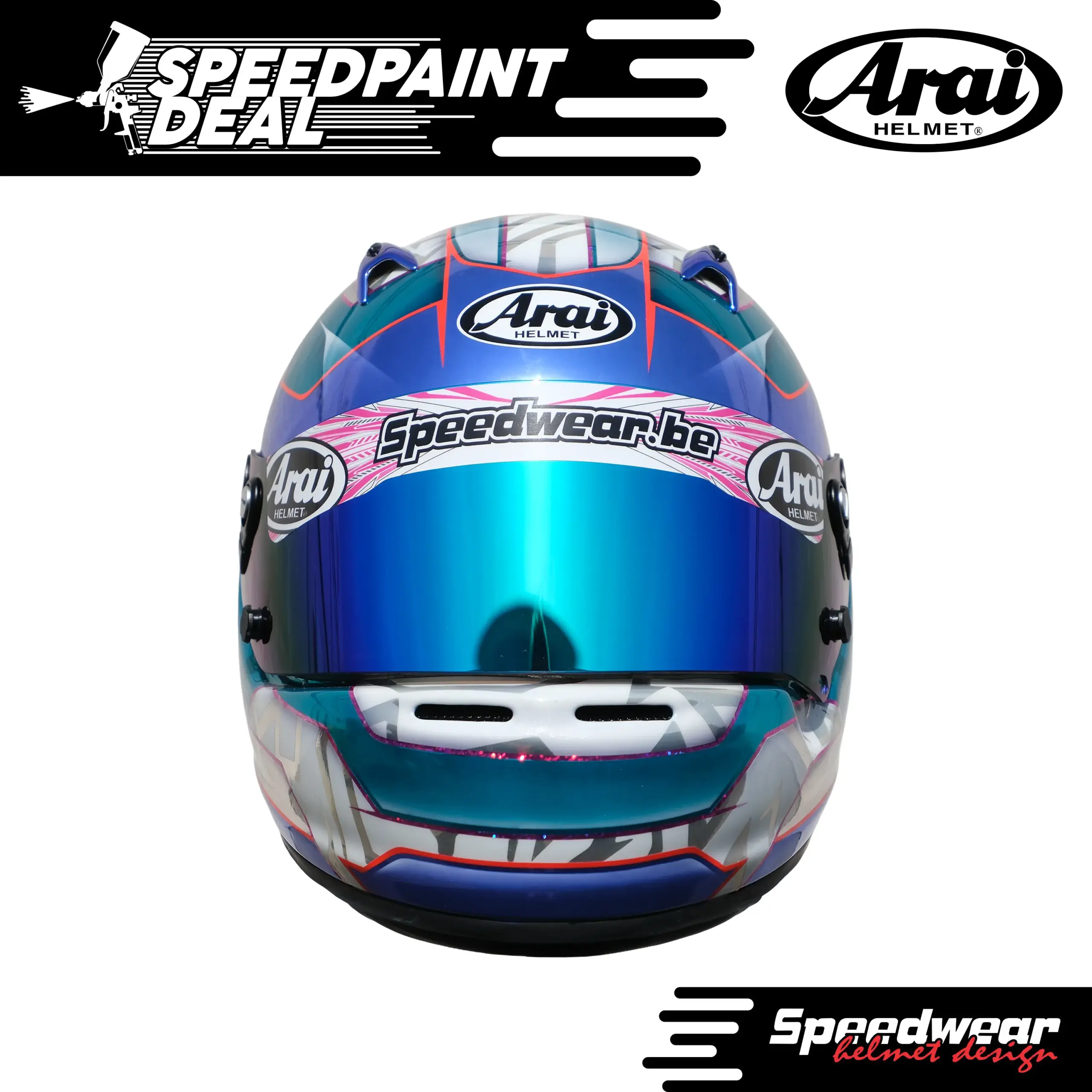 SpeedPaint Deal Arai CK6 Karthelm Small met Chroom Design - Afbeelding 4